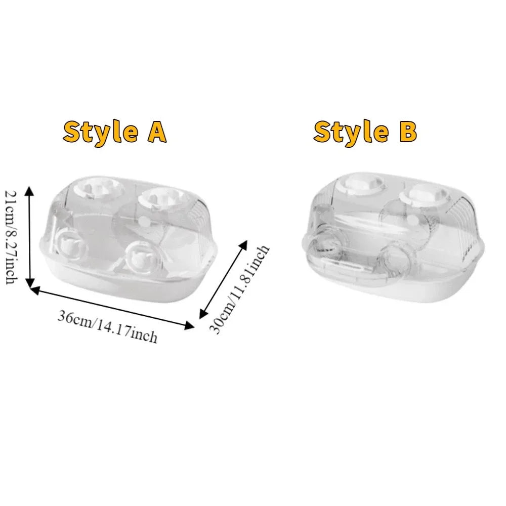 Large Capacity Hamster Cage Transparent 2-layer Platform Hamster Villa
