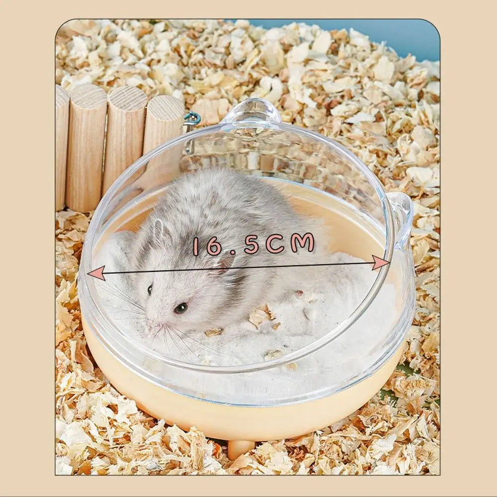 Hamster sand bath box for small pet cage cleaning routines from Burrowly.