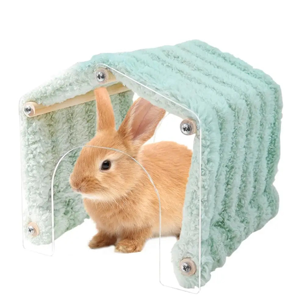 Bunny Tunnel House Habitat Space Saving Decoration Animal Tunnel With Acrylic Door For Hedgehog Chinchilla Hamster Chewing