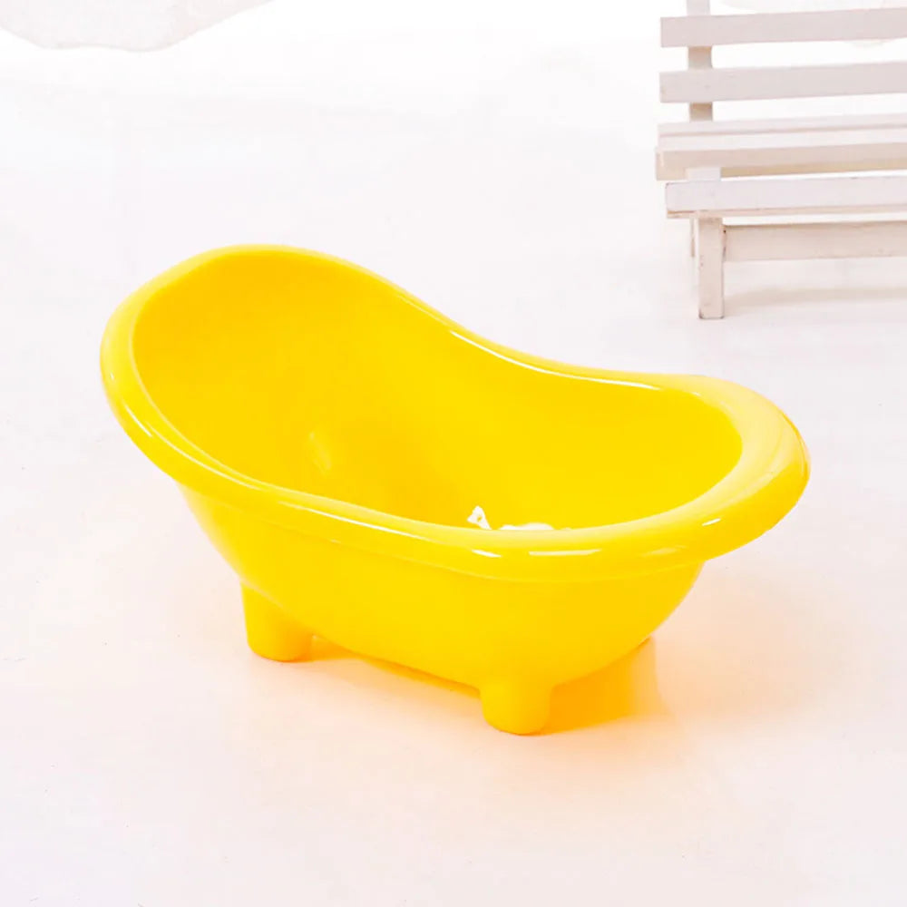 Pet Mouse Bathing Bathtub Plastic Bathtub Hamster Bathing Supplies Toy Little Pet Bathroom Pet Rat Cage Accessories