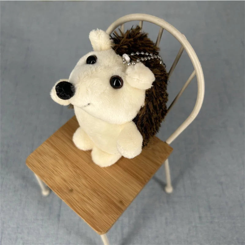 1PCS Cute Plush Hedgehog Toy Small Pendant Creative Mini Soft Stuffed Animal Toys Birthday Girls Playmate Gift 10CM HANDANWEIRAN