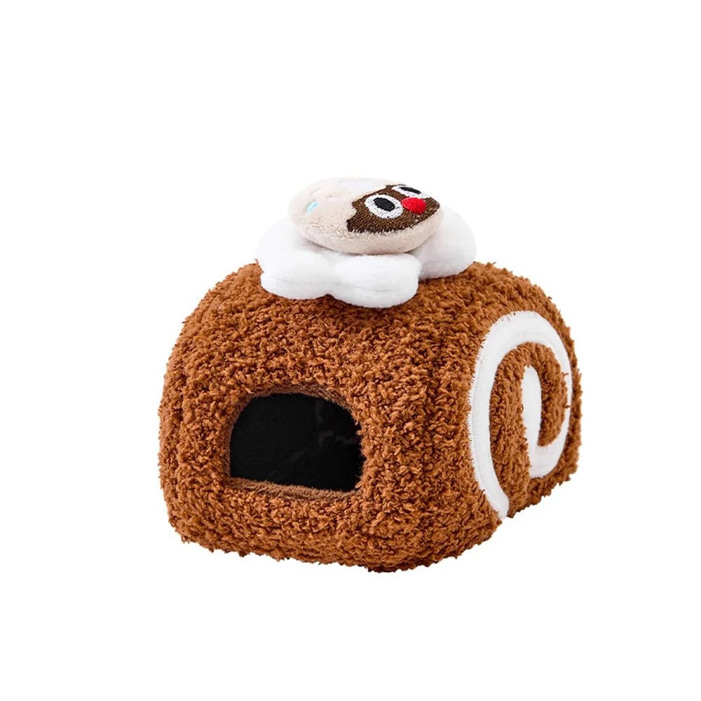 Pet Supplies Warm Hamster Cake Nest Cute Swiss Roll Shape Hamster Cage Soft Multi-Functional Pet Sleeping Bag Small Animal