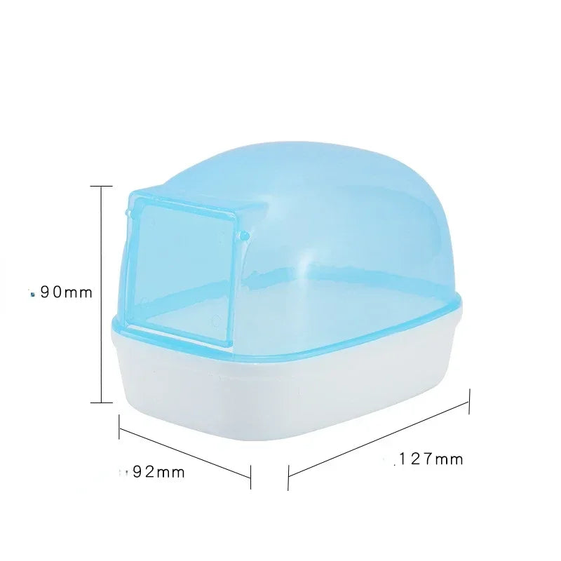 Dust-free Hamster Bathroom Sauna Room with Door Small Pet Rat Sand Bath