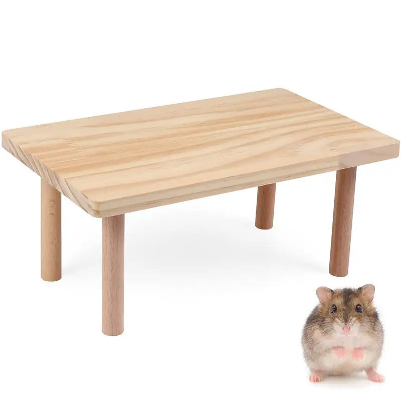 Hamster Platform Play Wooden Platform Small Pet Playing Stand Hamster Cozy