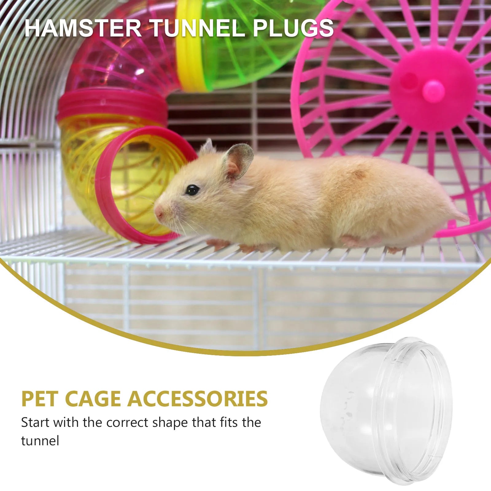 3Pcs Pet Cage External Tunnel Plugs Oxygen Hole Interface for Hamsters Gerbils Mice Cage Pet Tunnel Accessories