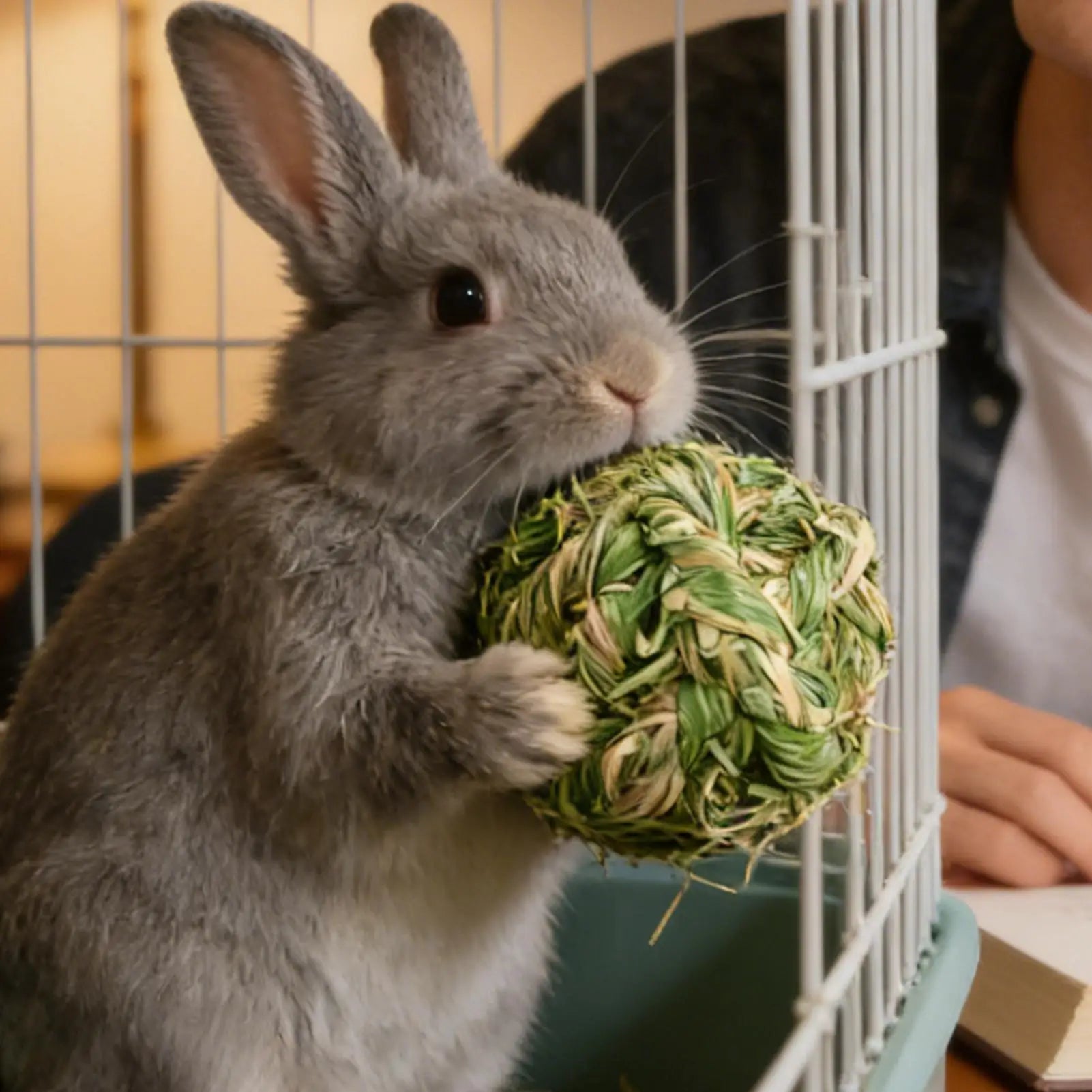Rabbits Chew Toys Timothy Hay Balls Natural Edible Grass Toy for Teeth