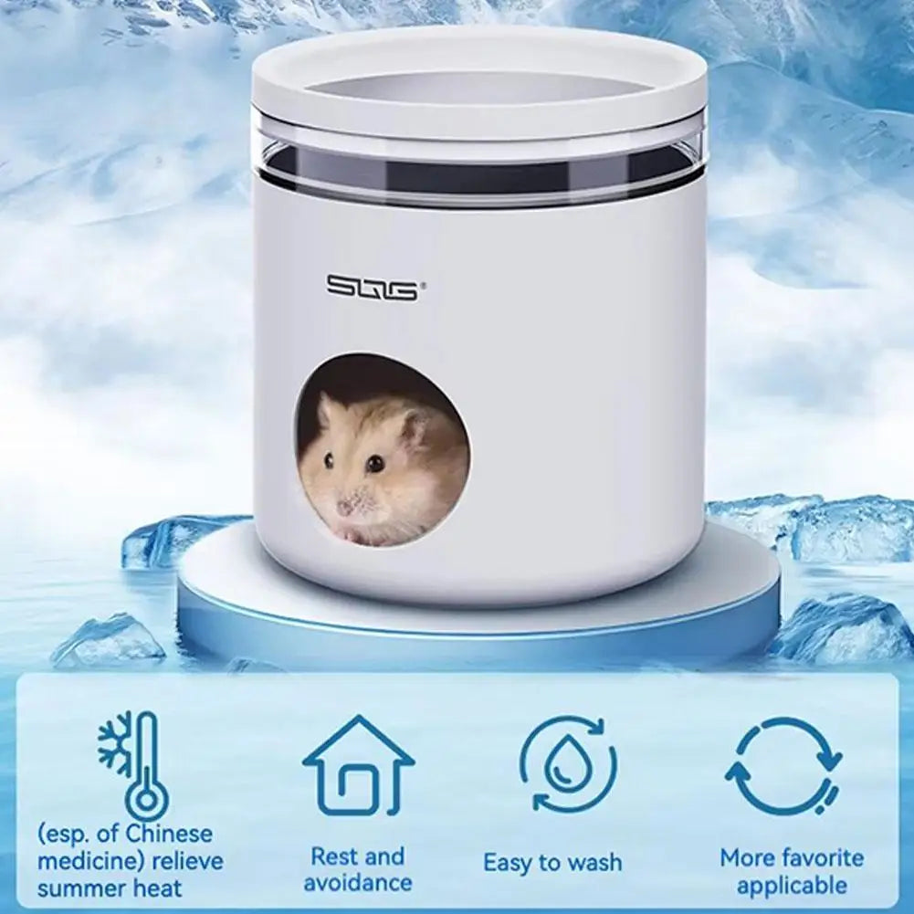 2-in-1 Winter Warm & Summer Cool Hamster House | Small Pet Nest for Sugar Glider, Hedgehog, Cozy Cage Hideout