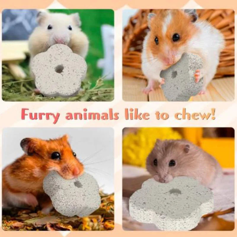 Mineral Teeth Grinding Stone for Small Pets for hamsters, guinea pigs, rabbits, and chinchillas from Burrowly small pet supplies.