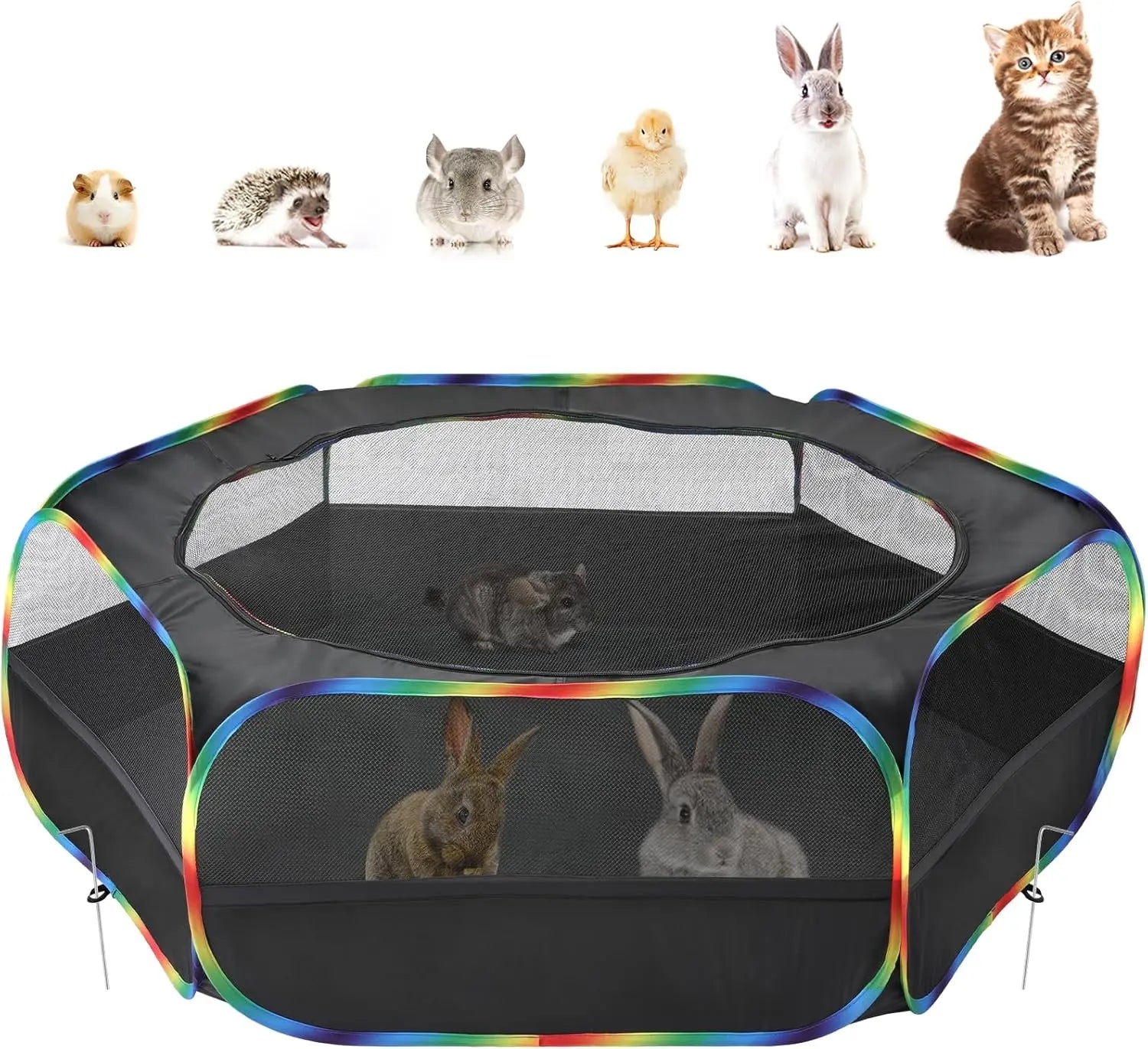 Waterproof Small Animal Playpen Tent Habitats & Travel for Small Pets