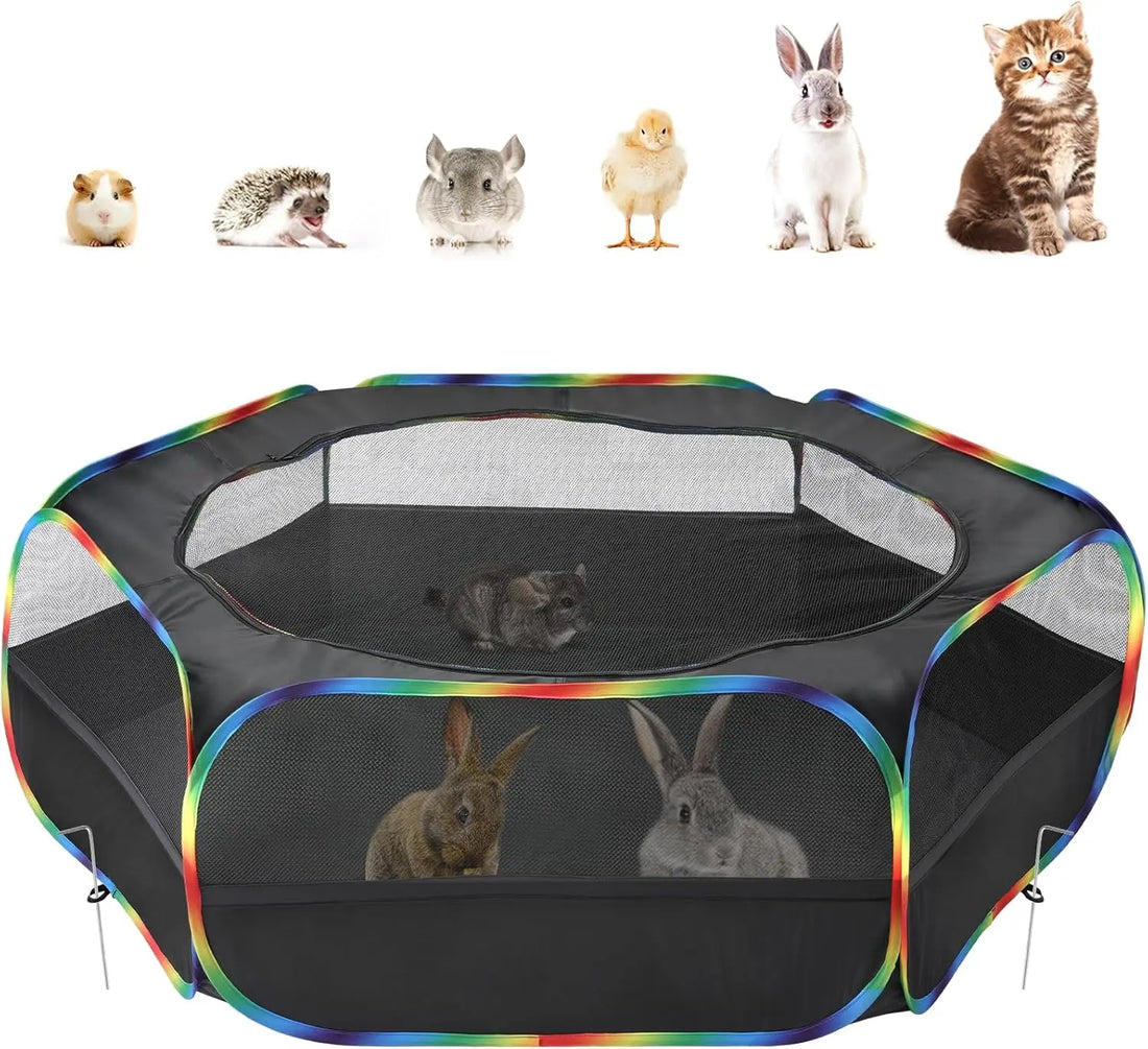 Waterproof Small Animal Playpen Tent Habitats & Travel for Small Pets