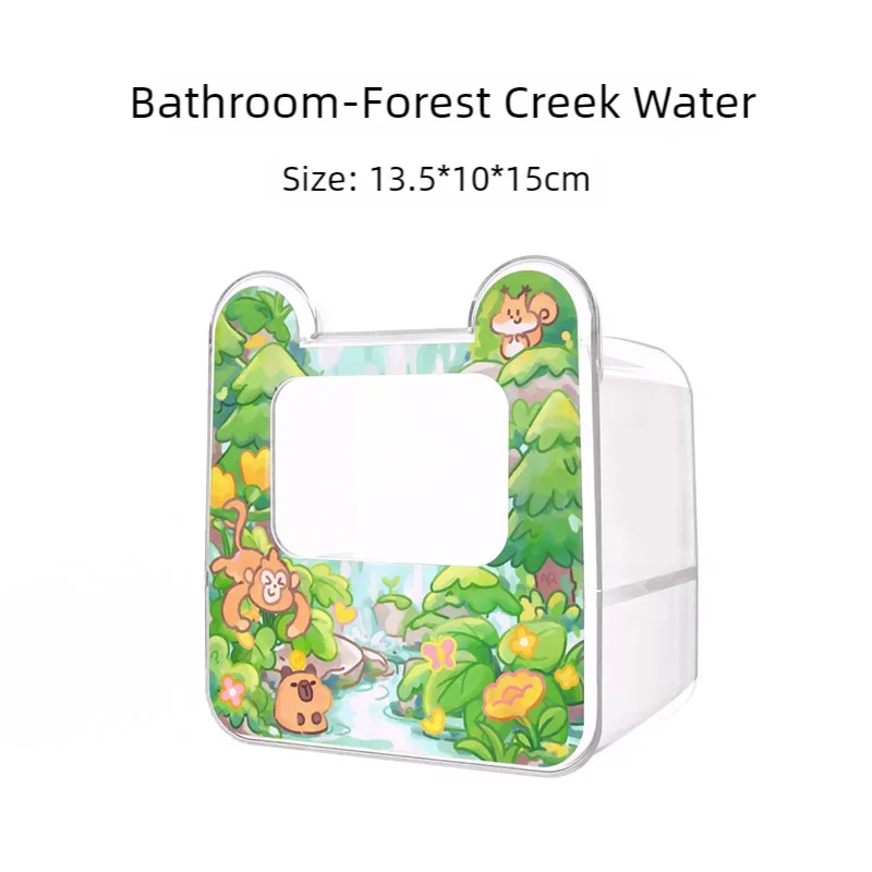 Hamster Bathroom Sinking Acrylic Excavator Box Fully Transparent Golden Bear Supplies Extra Large Toilet Bath Room Sand Basin