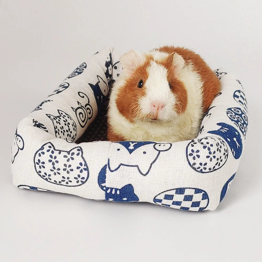 New Canvas Gerbil Cushion Washable Breathable Hamster Nests Comfortable Multi-size Hamster Sleeping Bed Guinea Pigs