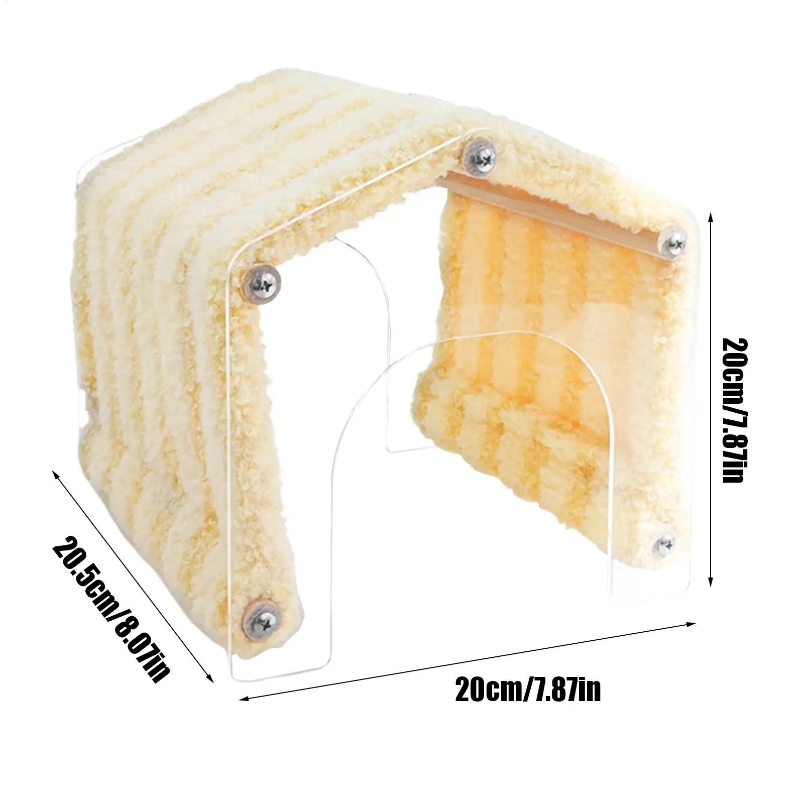 Bunny Tunnel House Habitat Space Saving Decoration Animal Tunnel With Acrylic Door For Hedgehog Chinchilla Hamster Chewing