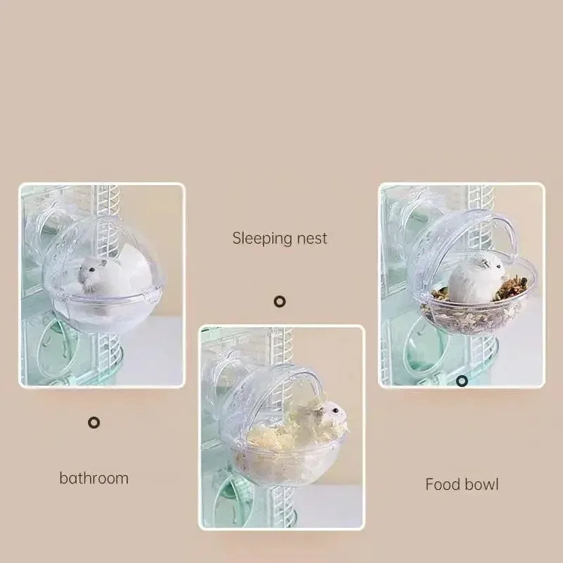 Clear Hamster Sand Bath Room Bedding & Substrates