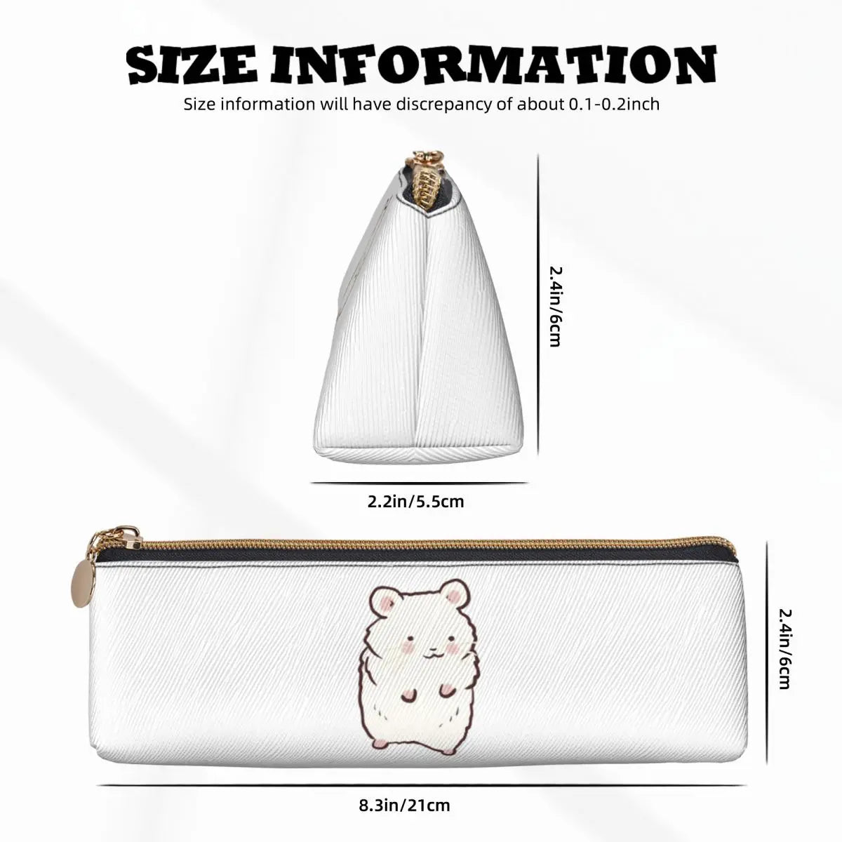 Cute Hamster Drawing Pencil Case for Boys Girls School Large Storage Pen Box Pencil Bag Stationery Supplies Pen Holder Bag
