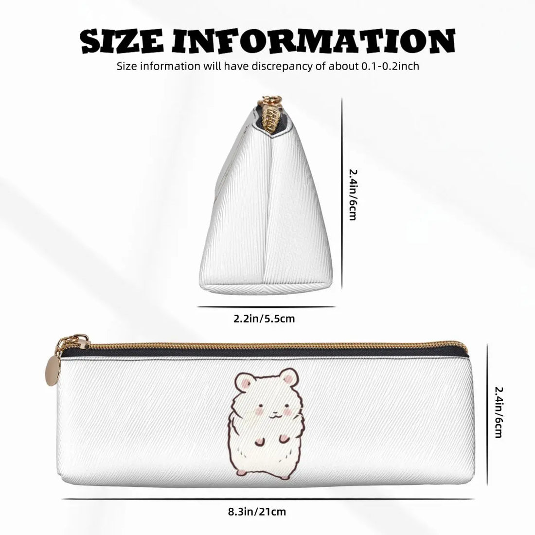 Cute Hamster Drawing Pencil Case for Boys Girls School Large Storage Pen Box Pencil Bag Stationery Supplies Pen Holder Bag