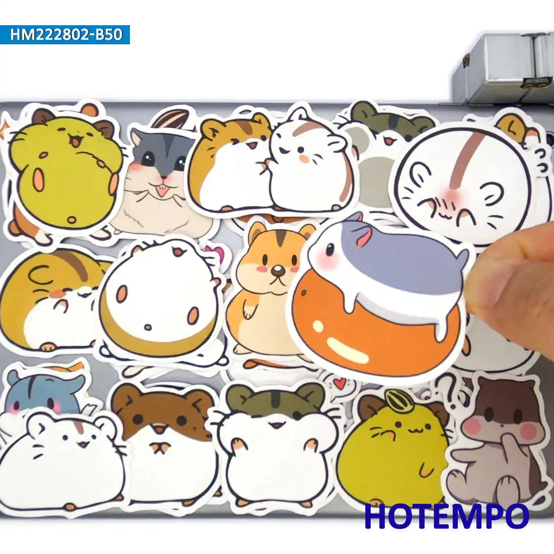 50Pieces Funny Hamster Cute Animal Cartoon Style Waterproof Stickers for Car Motorcycle Bike Skateboard Phone Laptop Sticker Toy