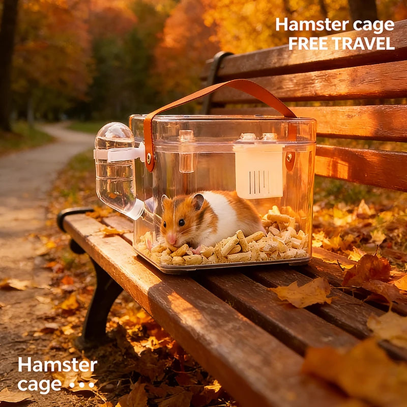 New Hamster Outdoor Carrier Cage PortableHamster Cage Transparent Large Hamster BiroCage Pet Supplies Outdoor Bird Accessories