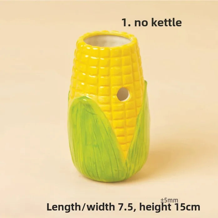 Corn Ceramic Hamster Hideout and Feeder