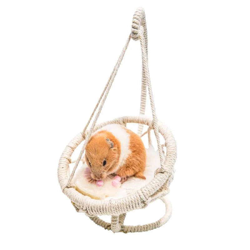Hamster Swing Hammock Mouse Nest All-Season Use Golden Hamster Cage Interior Decoration Supplies