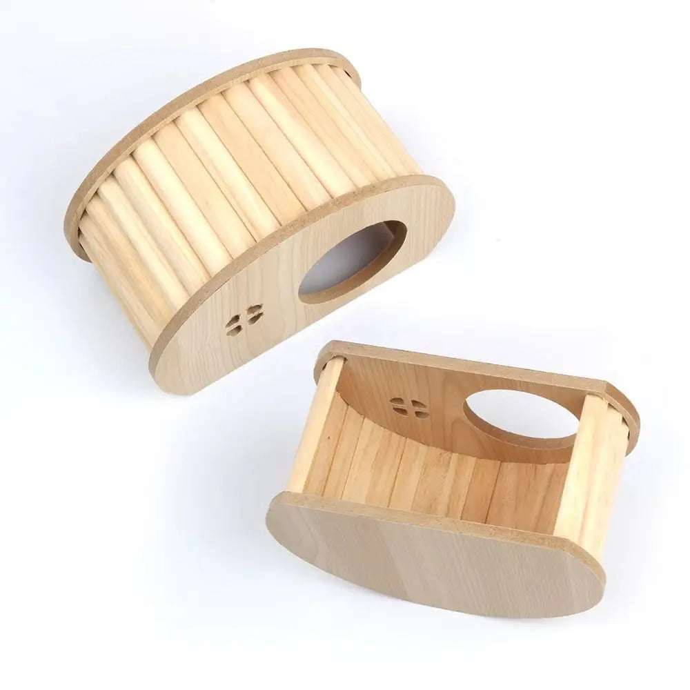 Smooth Hamster Climbing Ladder with Hiding Hole Small Hamster Wooden