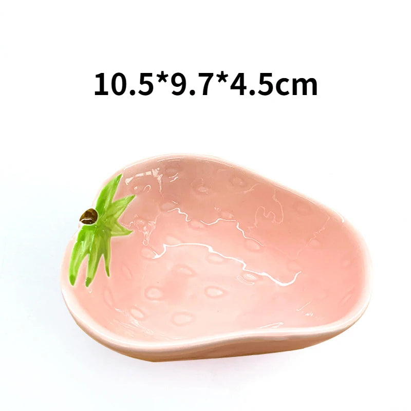 Hamster Feeding Bowl Colorful Heart Shape Ceramic Plate Food Water Bowl