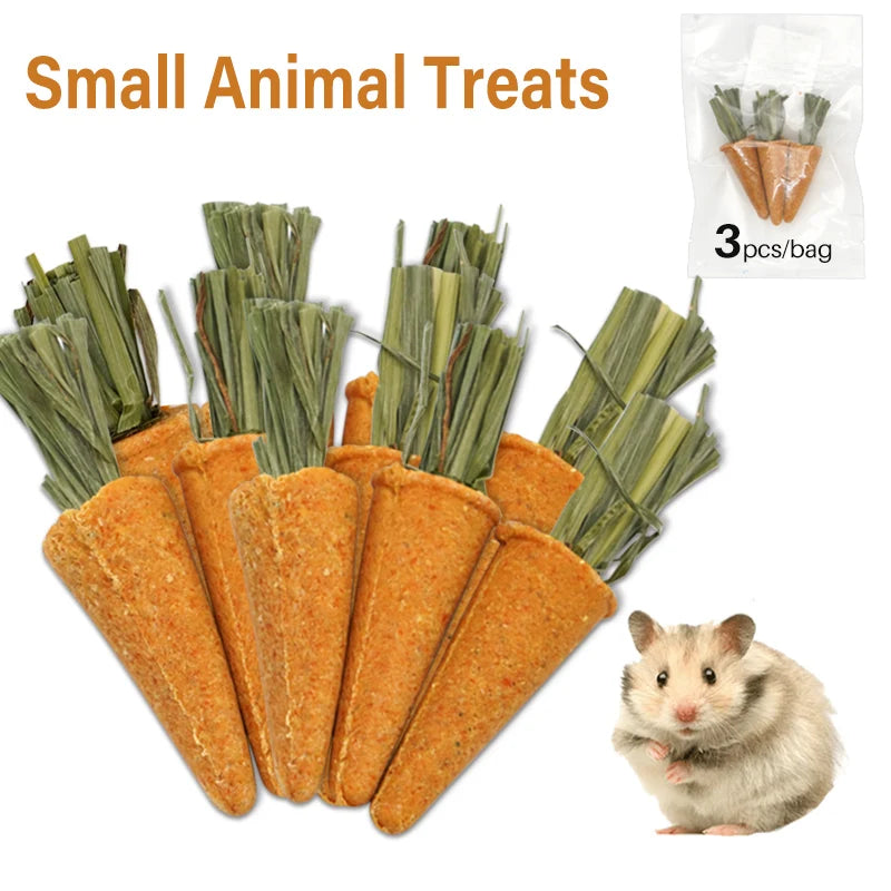 Small Animal Natural Chew Toy Set for rabbits, hamsters, guinea pigs, and chinchillas from Burrowly small pet supplies.