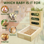 Rabbit Hay Feeder with Litter Box Hay Rack Feeder Small Animal Hay Holder for Burrowly hay & forage and small pet care.