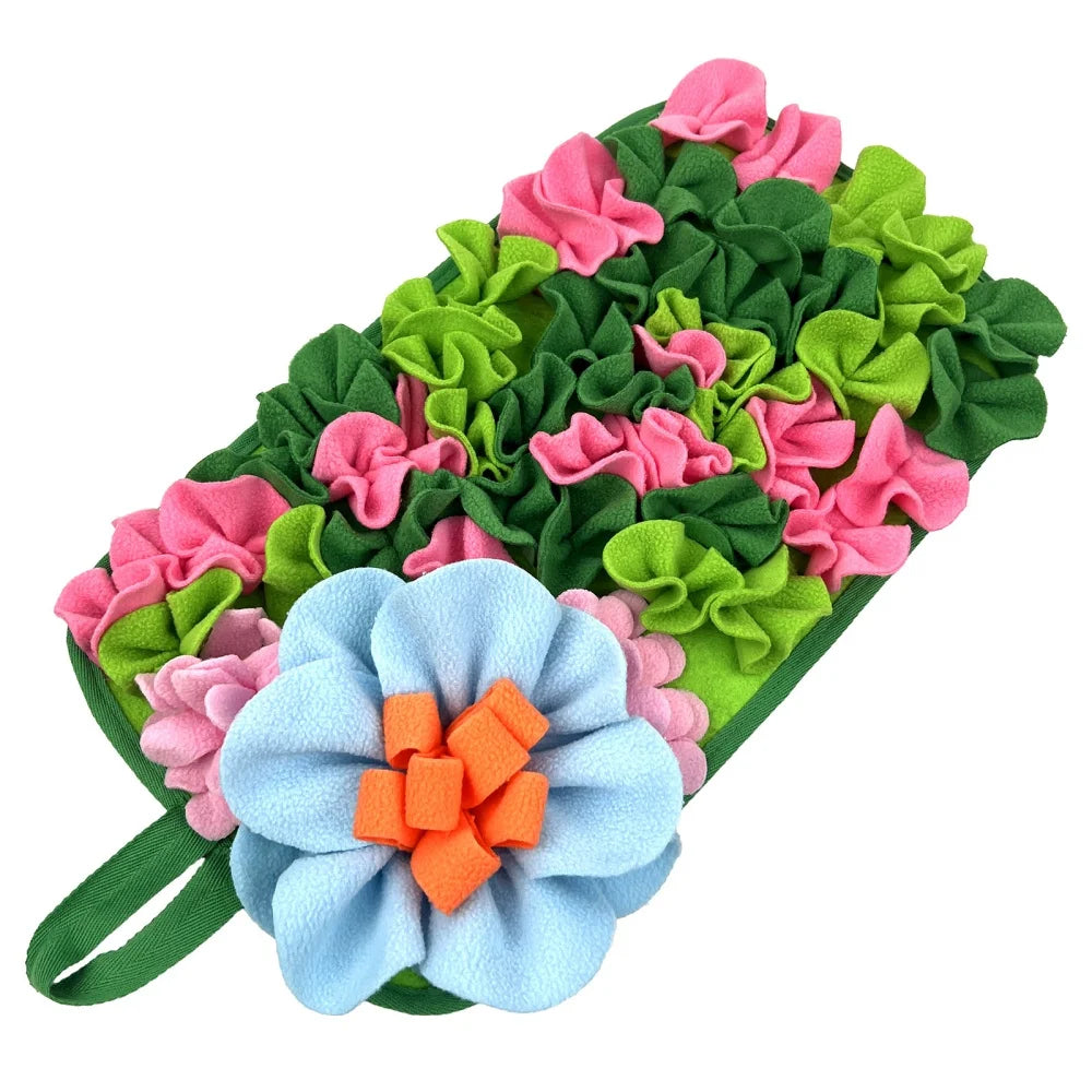 Small Pet Floral Foraging Mat for rabbits, guinea pigs, and mice from Burrowly small pet supplies.