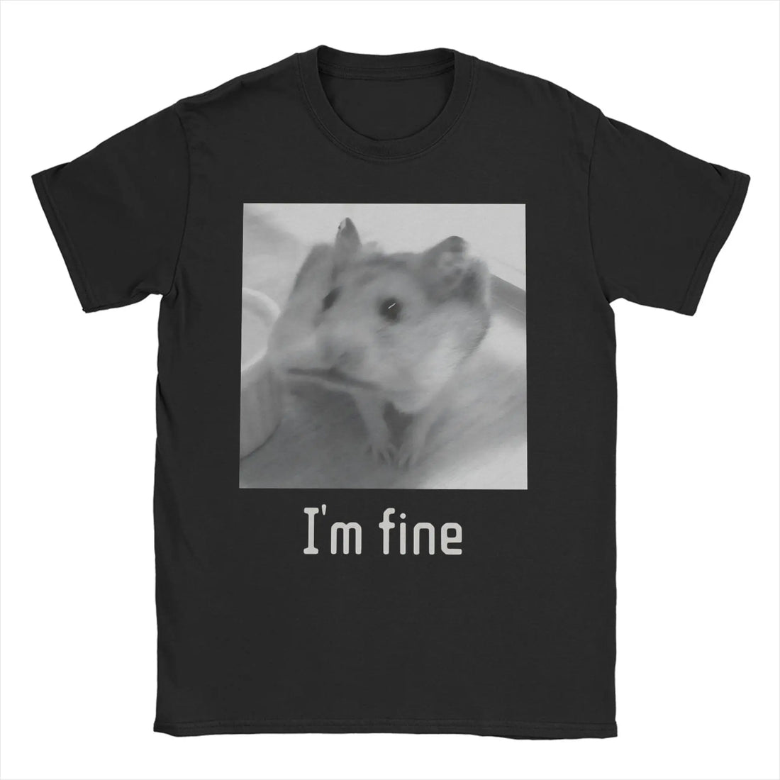 Hamster Meme Calling for Men Women T Shirts  Hipster Tee Shirt Short Sleeve Round Collar T-Shirt Cotton Birthday Present Tops