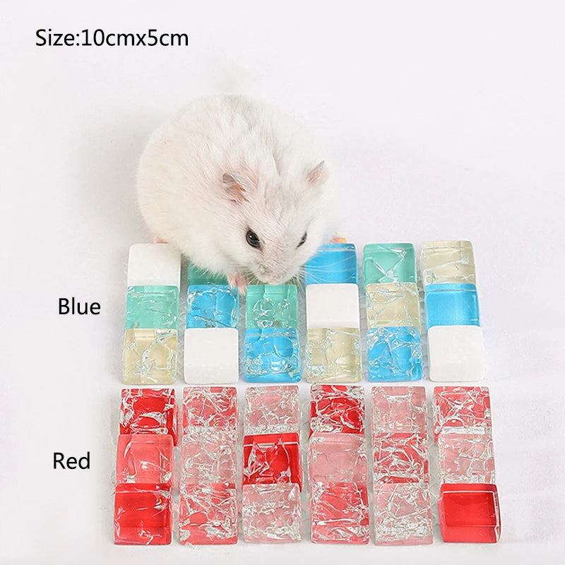 Natural Crystal Cooling Pad for Small Pets for hamsters, guinea pigs, and chinchillas from Burrowly small pet supplies.
