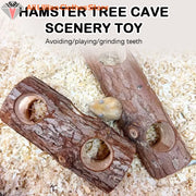 Hamster Natural Wooden Forest Hollow Tree Trunk Tunnel Tube Toy Tunnel for Burrowly tunnels and small pet care.