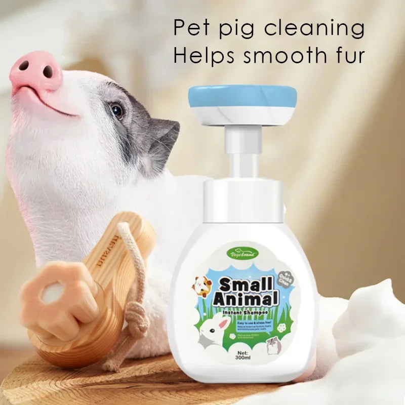 Disposable foam rabbit chinchilla hamster guinea pig dog free washing and deodorizing insect repellent dry cleaning 300ml