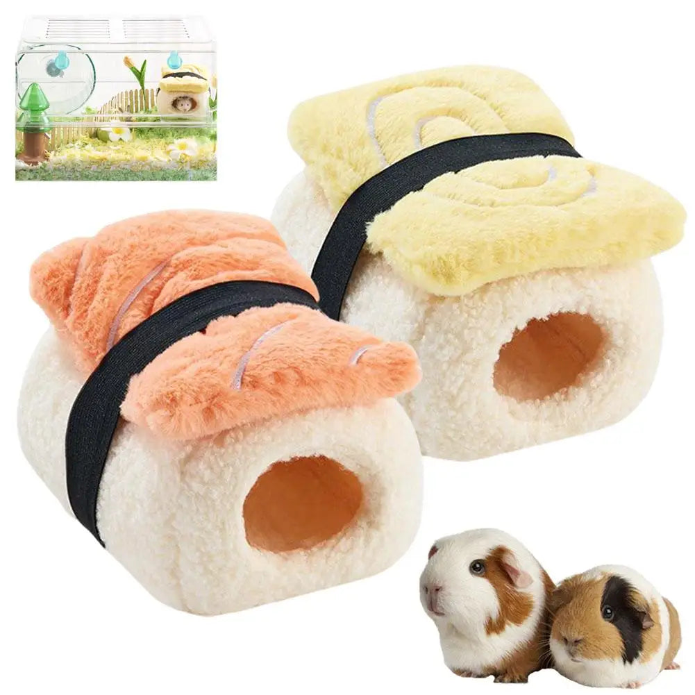Hamster Sushi Cotton Bed Warm Winter Shelter, Golden Home Special Small Winter Winter Supplies, Bear Pet T5W3