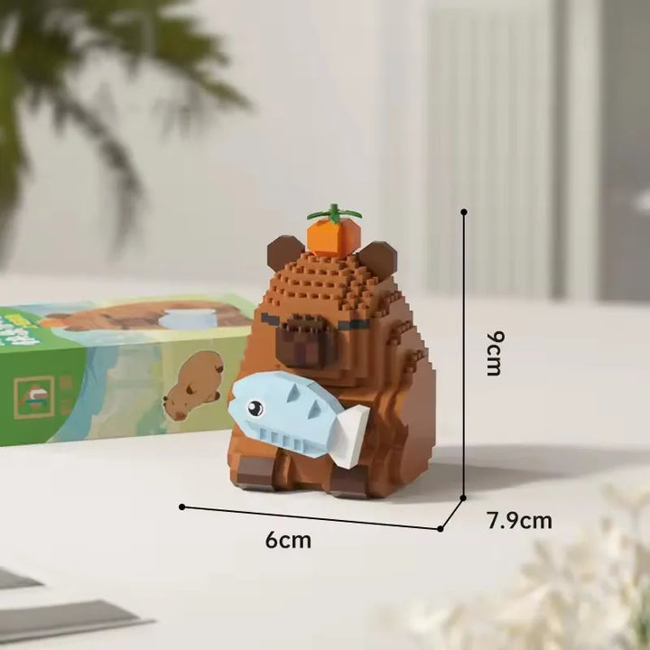 Building Blocks Set Cute Water Guinea Pig DIY Model Fun STEM Toy for Kids & Adults Cartoon Animals Bricks