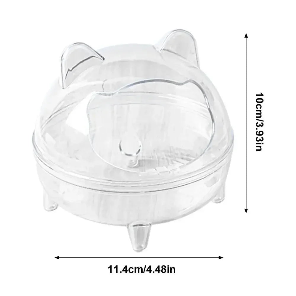 Anti-Spill Hamster Toilet and Sand Bath House for hamsters, gerbils, mice, and chinchillas from Burrowly small pet supplies.