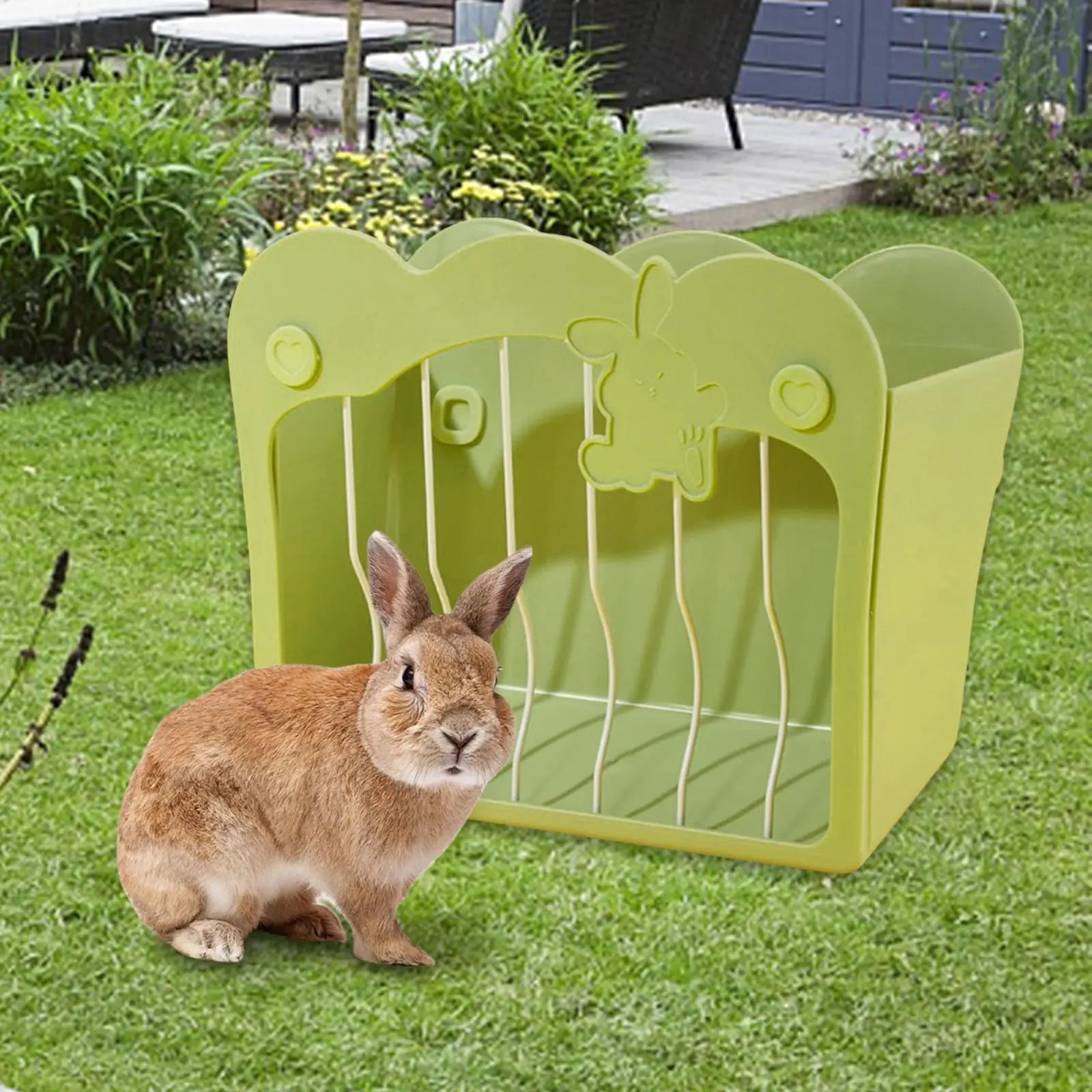 Less waste hay rack for rabbits and guinea pigs from Burrowly.