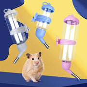 Plastic hamster water bottle with drinking head for cage and habitat hydration. for Burrowly small pet care.