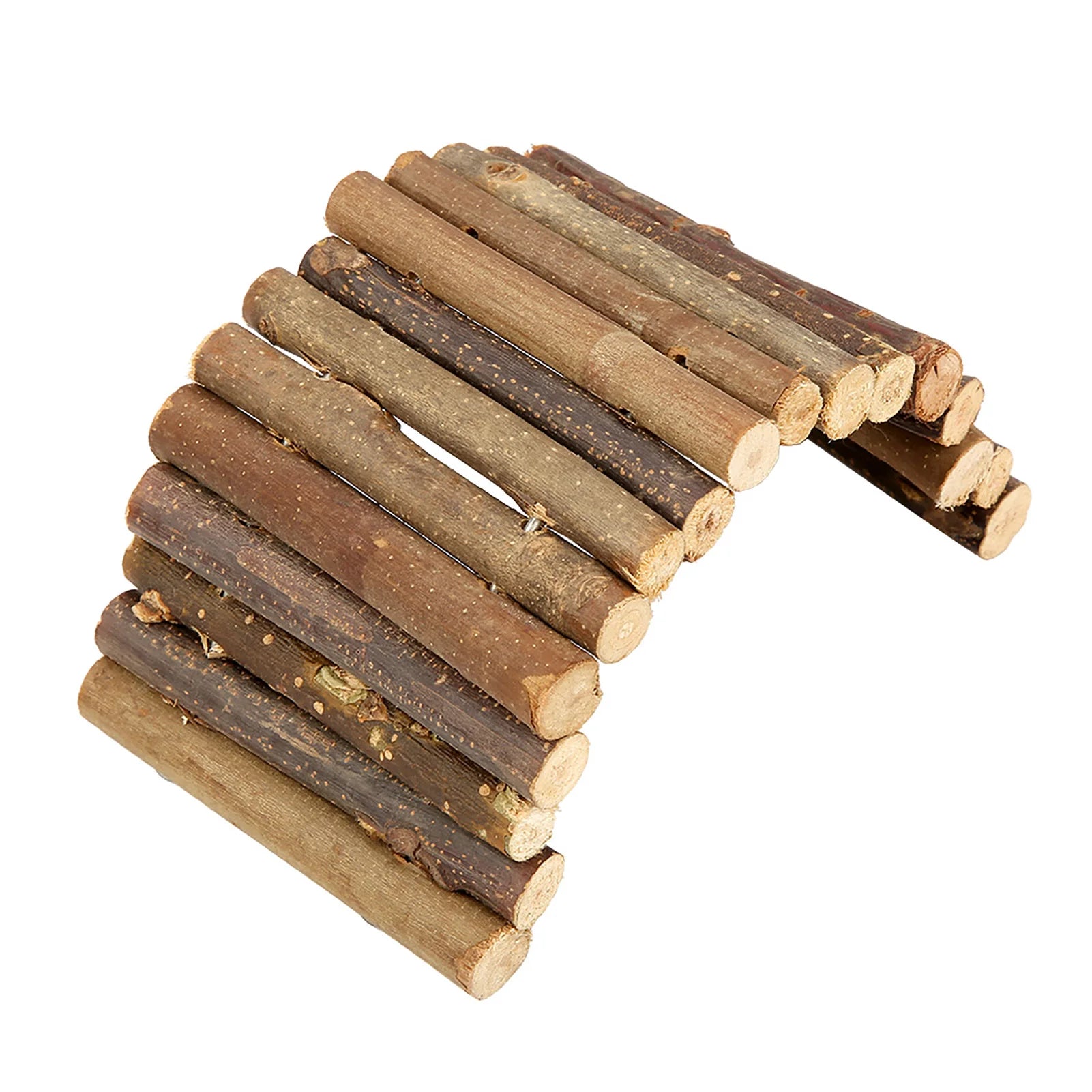 Hamster Wooden Bridge Toy Bendable Bridge Ladder Hideout for Reptile Mice