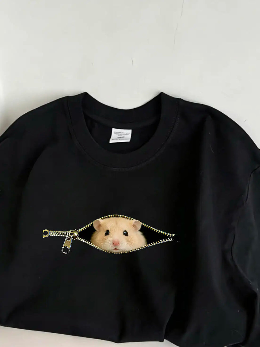 Adorable Hamster Creative Design T-Shirt Unique Fun Print Casual Comfortable Fit for Men And Women