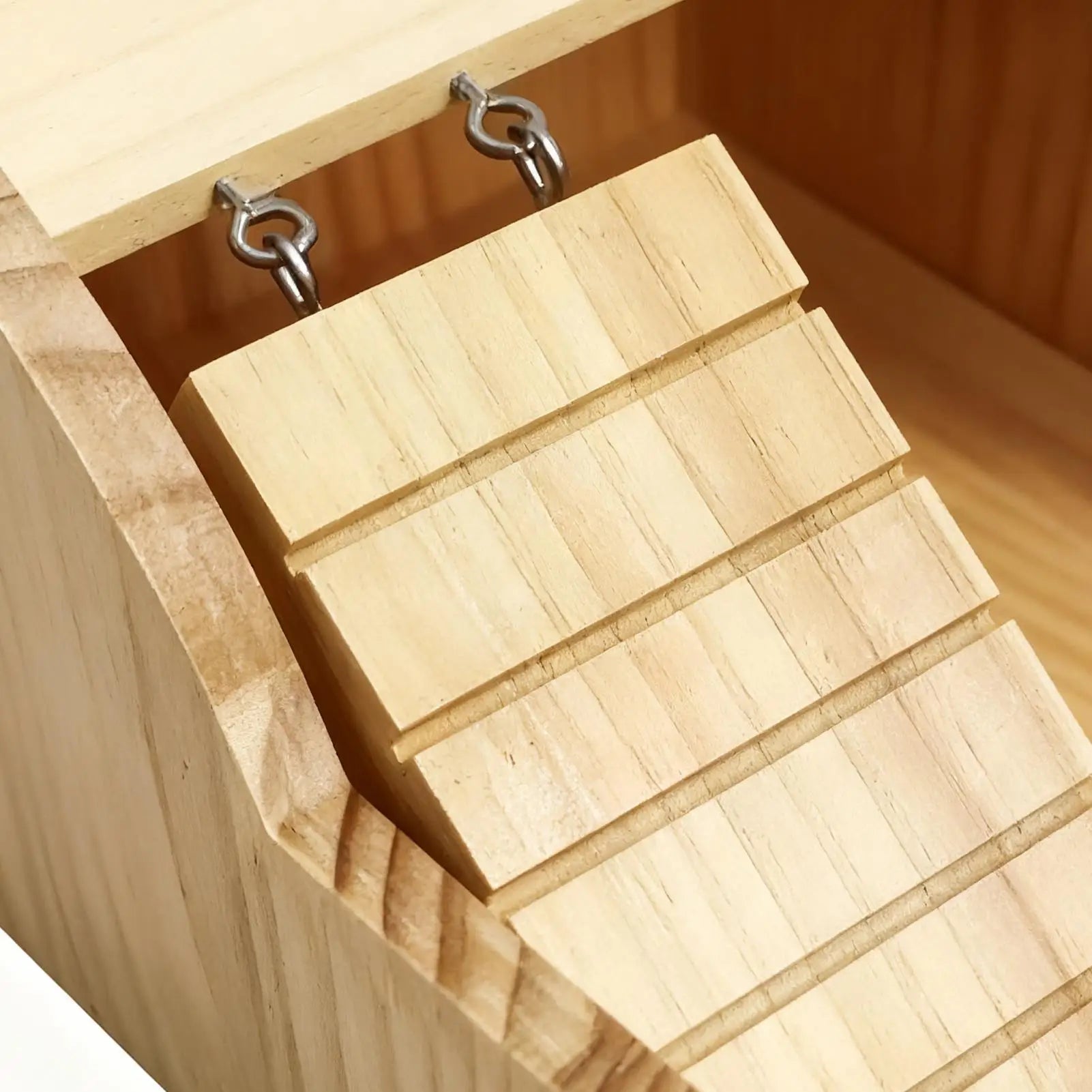 Sand Bath for Hamsters Detachable with Ladder Wooden Hamster Bathing Bowl