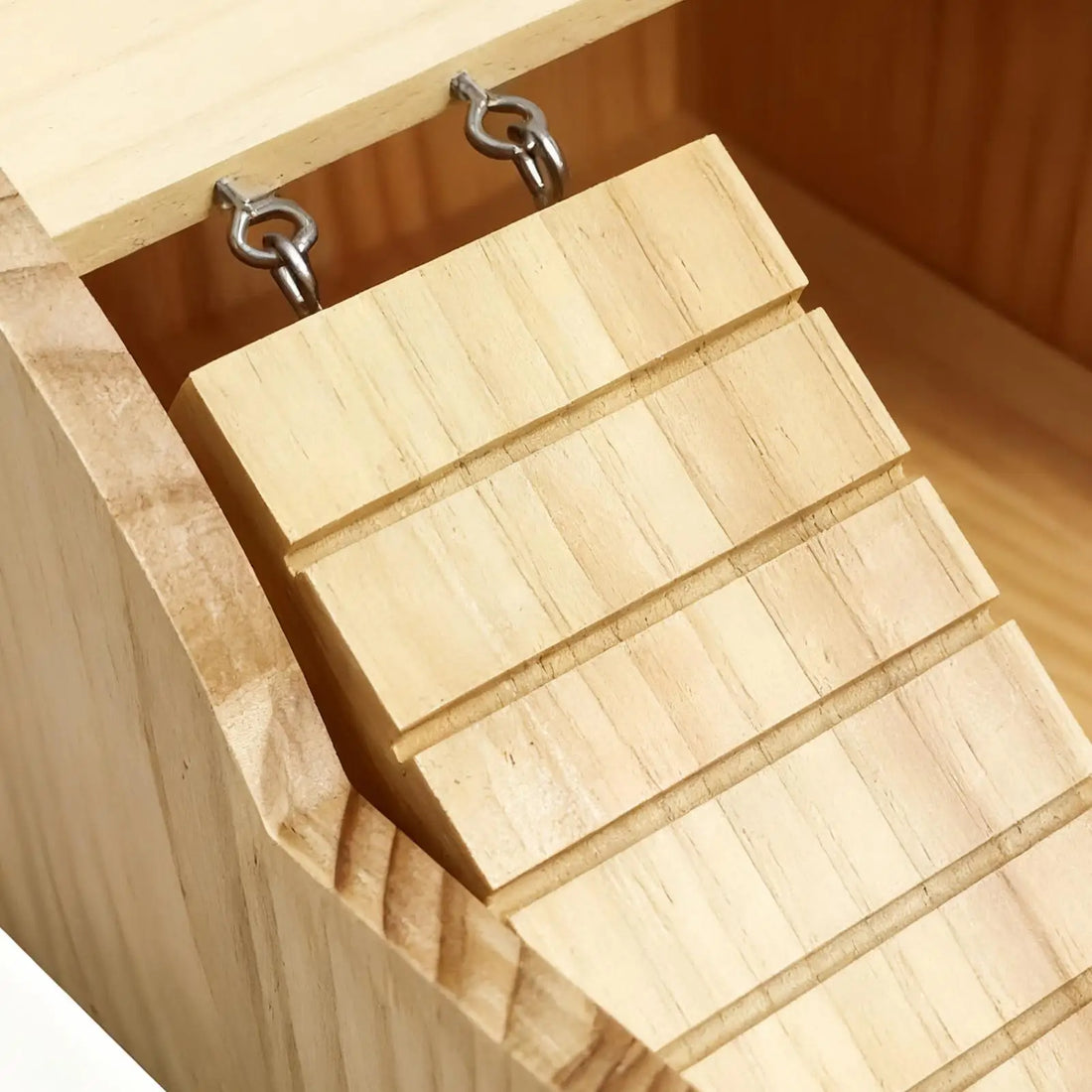Sand Bath for Hamsters Detachable with Ladder Wooden Hamster Bathing Bowl