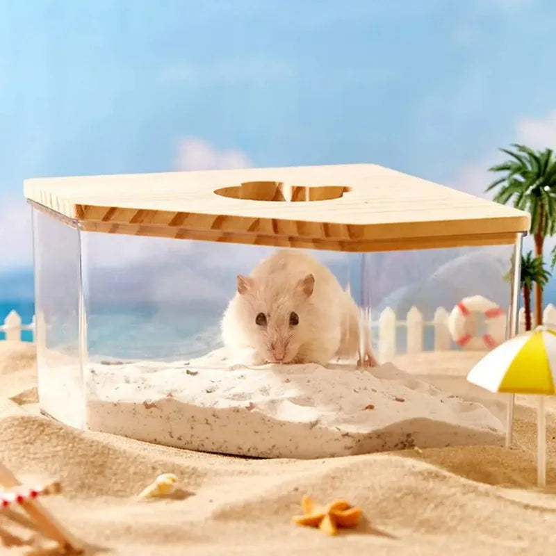Acrylic Hamster Sand Bath Box Bedding & Substrates