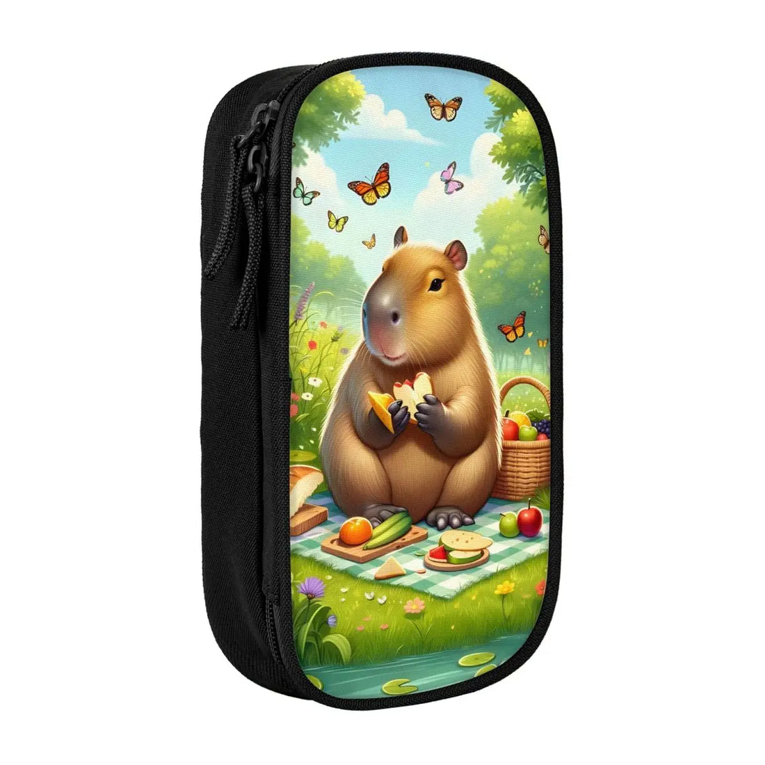 Custom Kawaii Cute Giant Cavy Capybara Pencil Case for Boys Gilrs Big Capacity Pencil Bag School Accessories