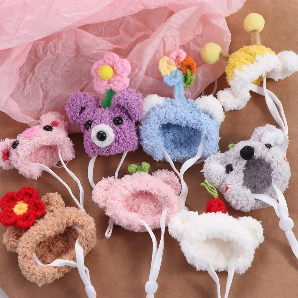 Photo Props Plush Hamster Cap Cute Mini Cotton Doll Hat DIY Lovely Doll Hat Winter