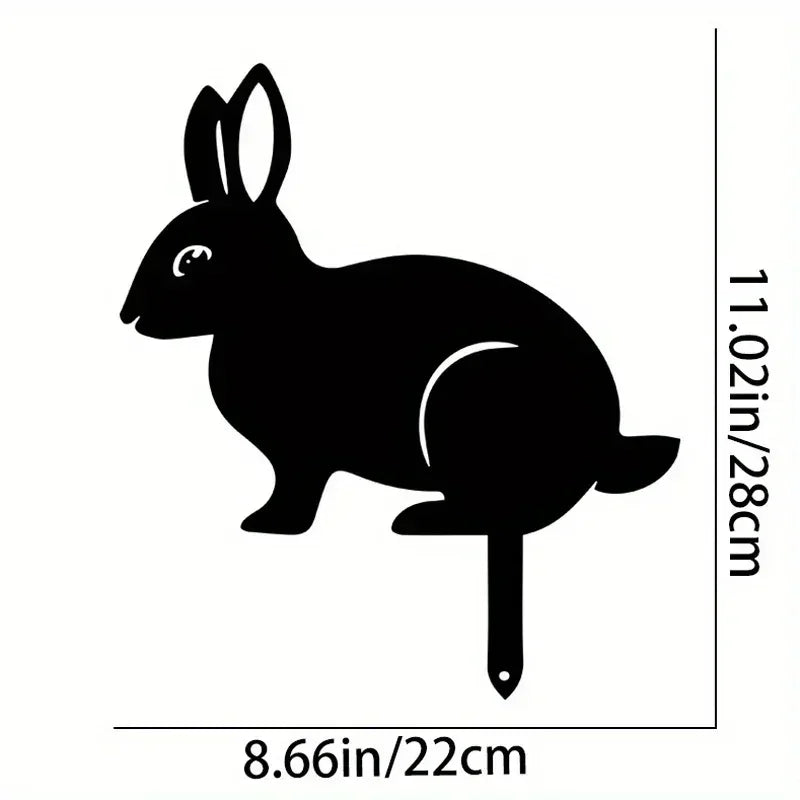 Rabbit/Squirrel Figurines Hollow Dust Proof Wrought Iron Realistic Rabbits Art Sculpture for Garden Party Decor Metal Home Yard