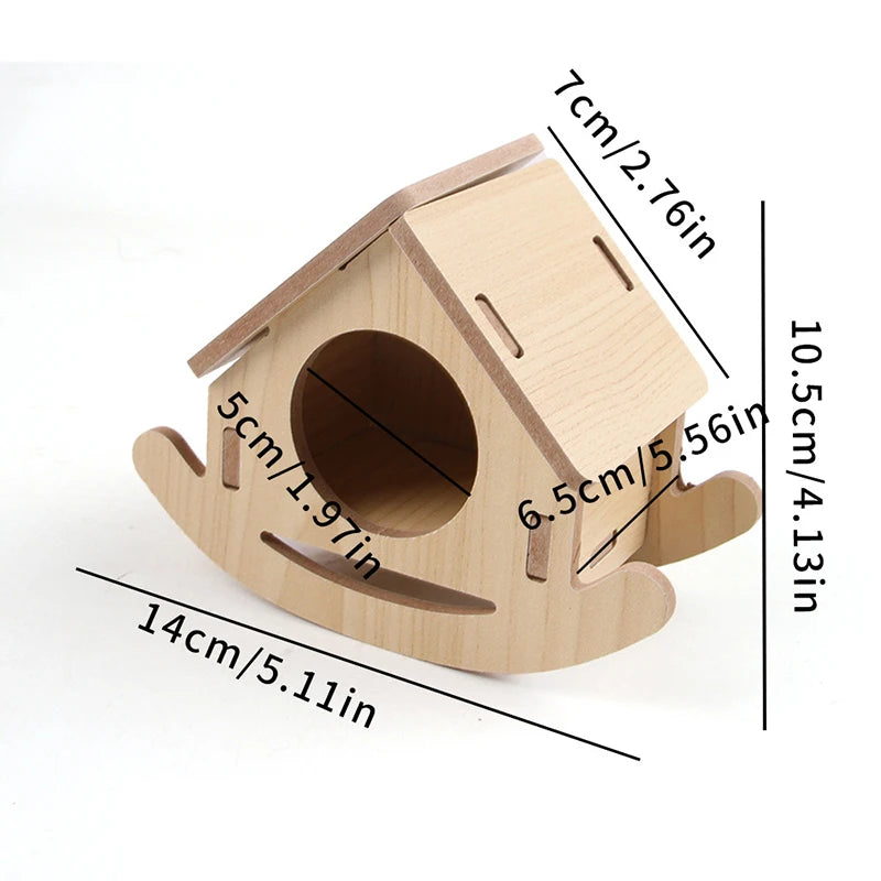 Pet Hamster Toys Wooden Bridge Seesaw Swing Toys Small Animal Activity