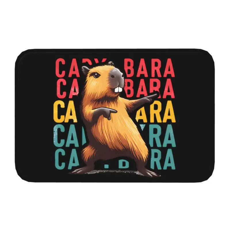 Custom Cute Giant Cavy Capybara Doormat Non-Slip Bathroom Kitchen Mat Living Room Floor Door Entrance Carpet Rug