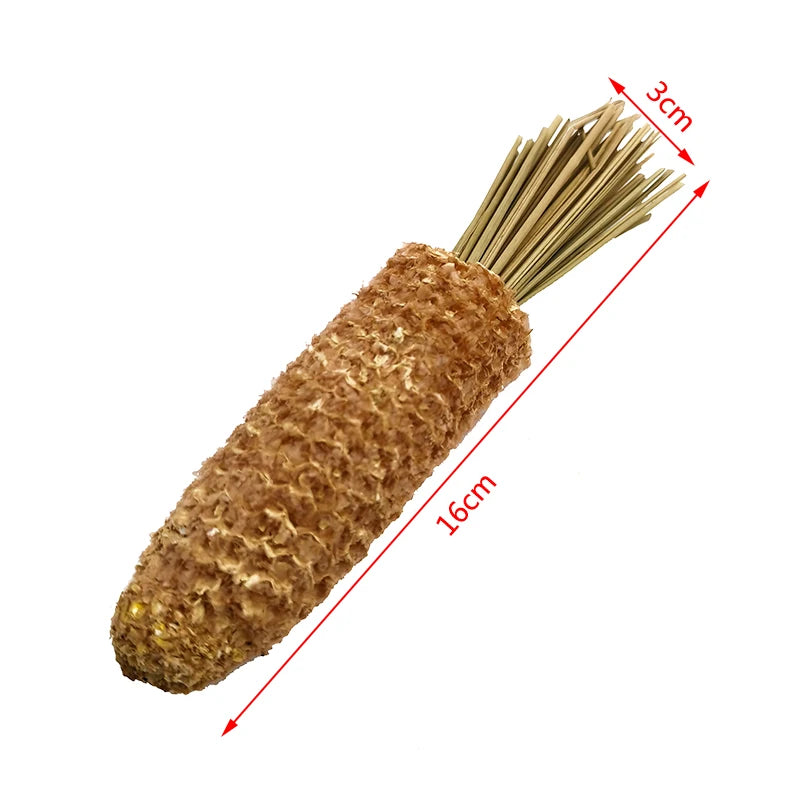 Straw Rope Carrot Chew Toys for Hamsters and Rabbits for hamsters, rabbits, gerbils, and mice from Burrowly small pet supplies.