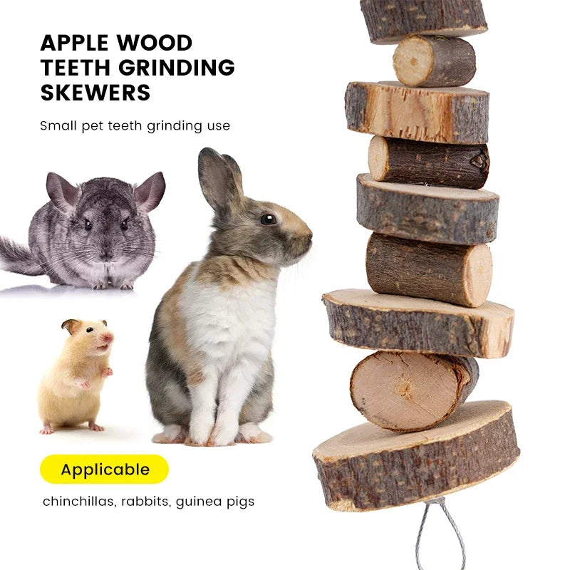 Natural wood chew sticks for hamster, rabbit, guinea pig, and chinchilla enrichment from Burrowly.